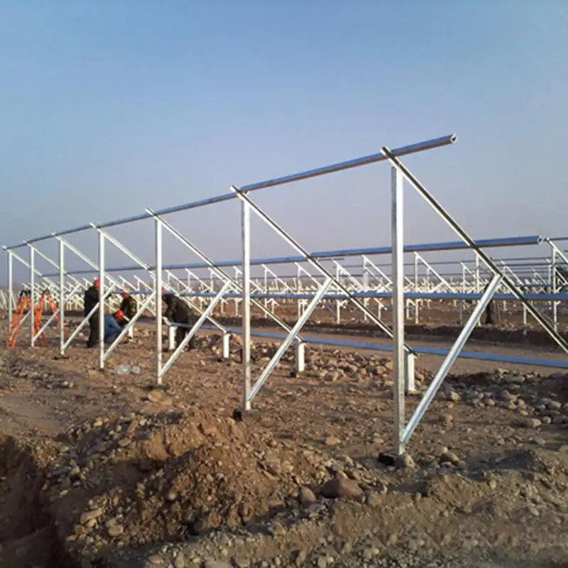 Güneş Paneli Al6005-T5 için Zemin Vidası Veya Beton Temel Metal Çerçeve