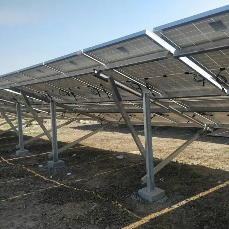 Sıcak Dip Galvanize 0-60 Derece Eğim Köşesi Güneş Montaj Sistemi Alüminyum Çinko Magnezyum Kaplama