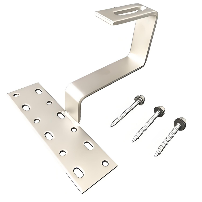 Fabrika üretimi paslanmaz çelik güneş çatısı kanca güneş panelleri için düz çatı montaj sistemi güneş slayt çatısı için