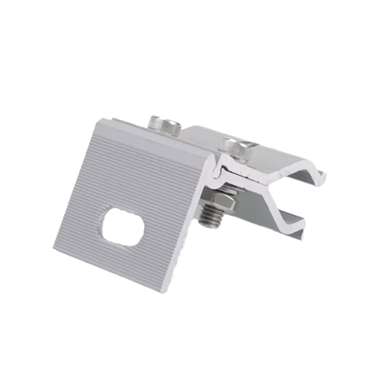 Güvenli Yapısal Sabitleme için Çift Cıvatalı ve Kaydırmaz Dişli Alüminyum Alaşımlı Kelepçe Güneş Enerjisi Çatı Kelepçesi